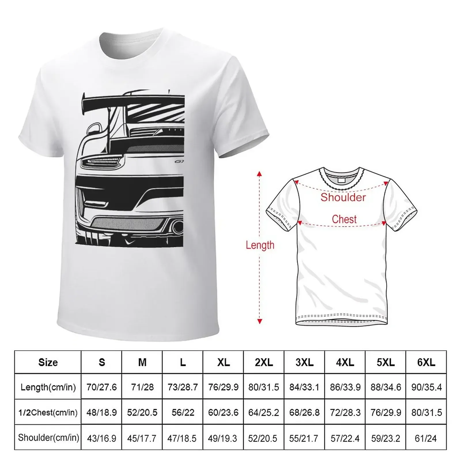 Alternative View Of Gt3 Rs 991.2 Fragment Rear T-Shirt Shirts Graphic Tees Vintage Graphics Oversized T Shirt Men